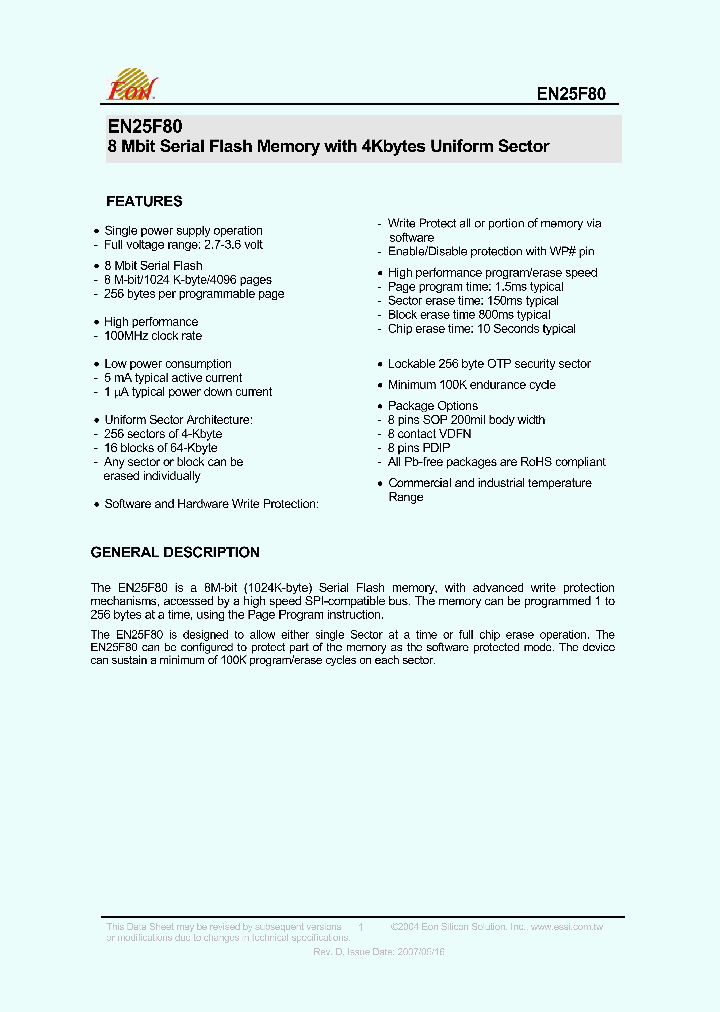 EN25F80-100QIP_4351976.PDF Datasheet