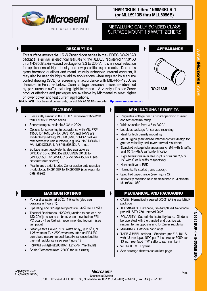 MLL5920D_4355417.PDF Datasheet