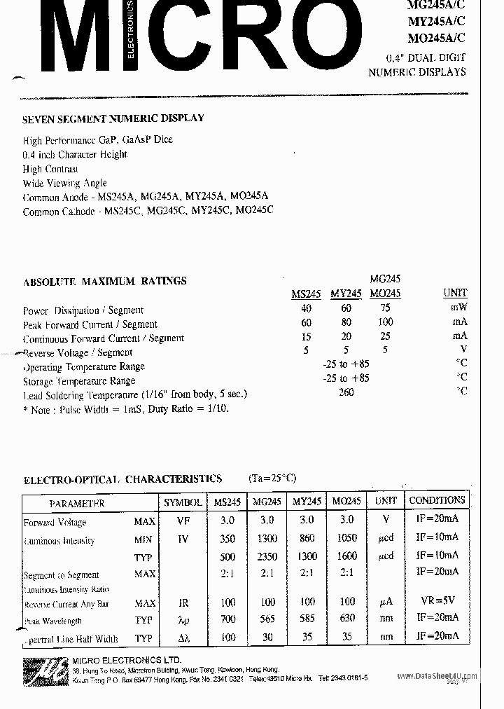 MS245_4359618.PDF Datasheet