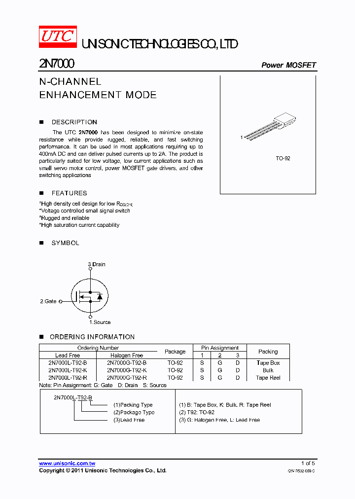 2N7000G-T92-B_4360396.PDF Datasheet