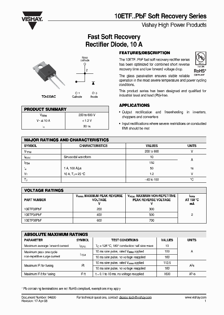 10ETF02_4371237.PDF Datasheet