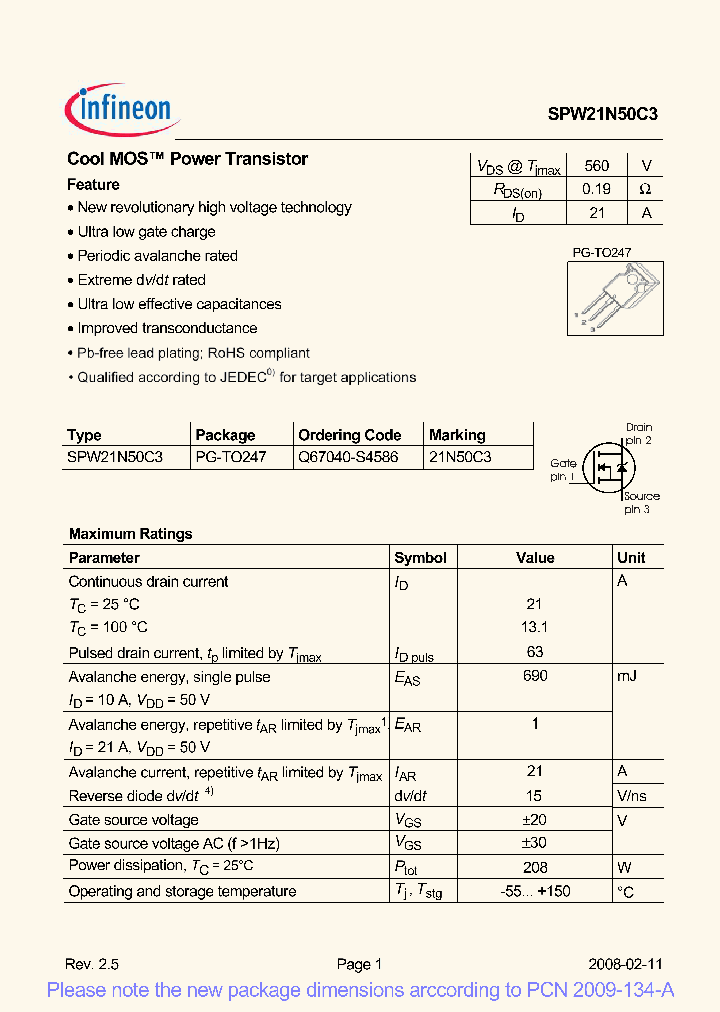 SPW21N50C308_4373224.PDF Datasheet