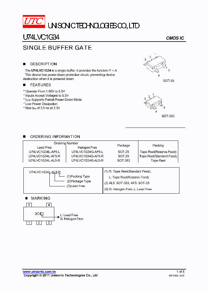 U74LVC1G34G-AF5-L_4399478.PDF Datasheet