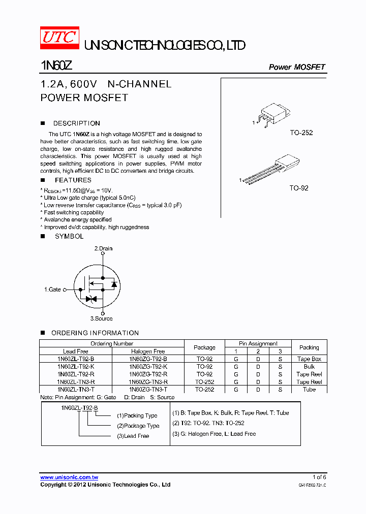 1N60ZG-TN3-R_4399947.PDF Datasheet