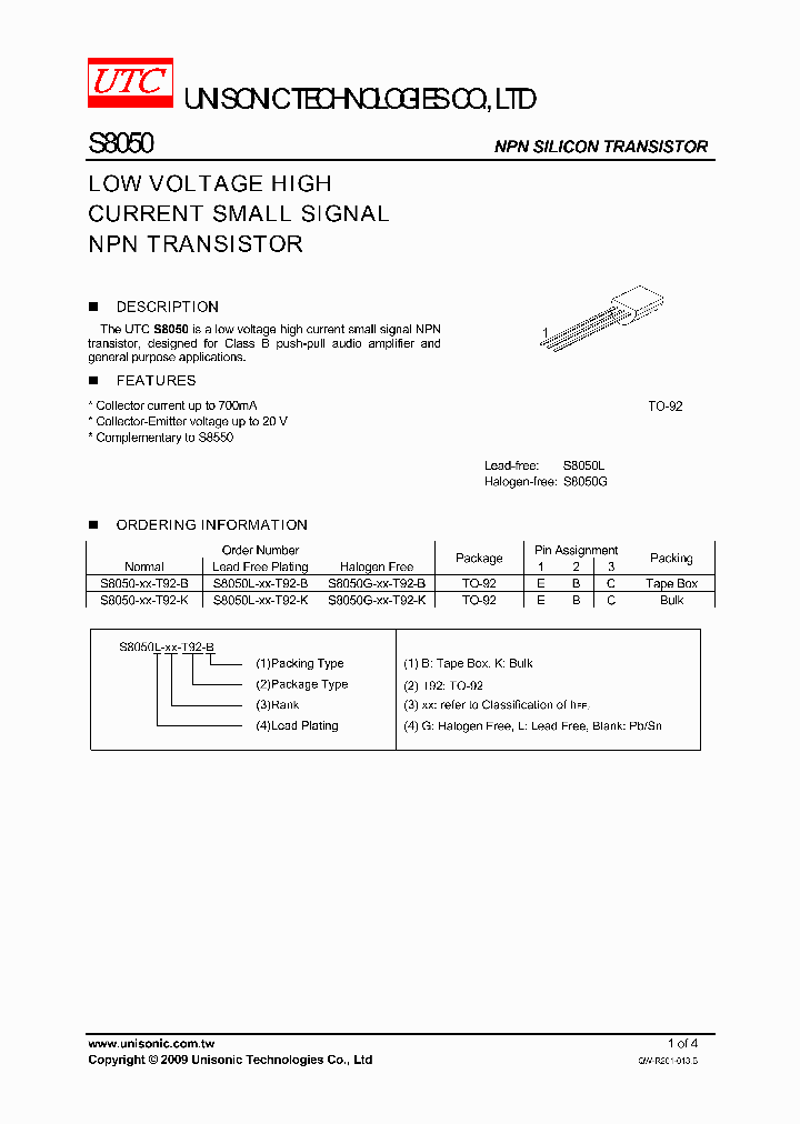 S8050G-XX-T92-B_4399587.PDF Datasheet