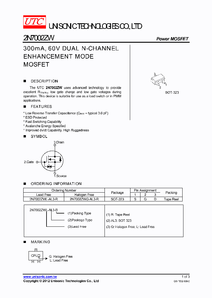 2N7002ZWG-AL3-R_4400866.PDF Datasheet