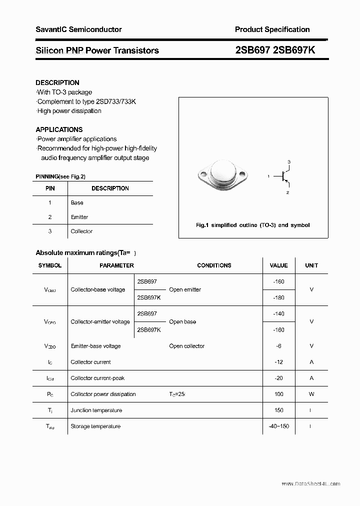 2SB697_4410296.PDF Datasheet