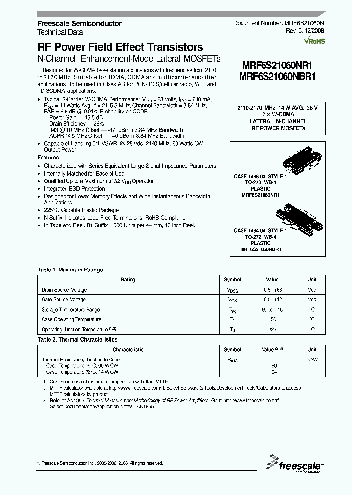 MRF6S21060NR108_4417517.PDF Datasheet