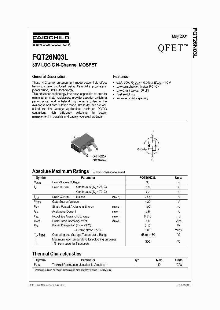 FQT26N03L_4427328.PDF Datasheet
