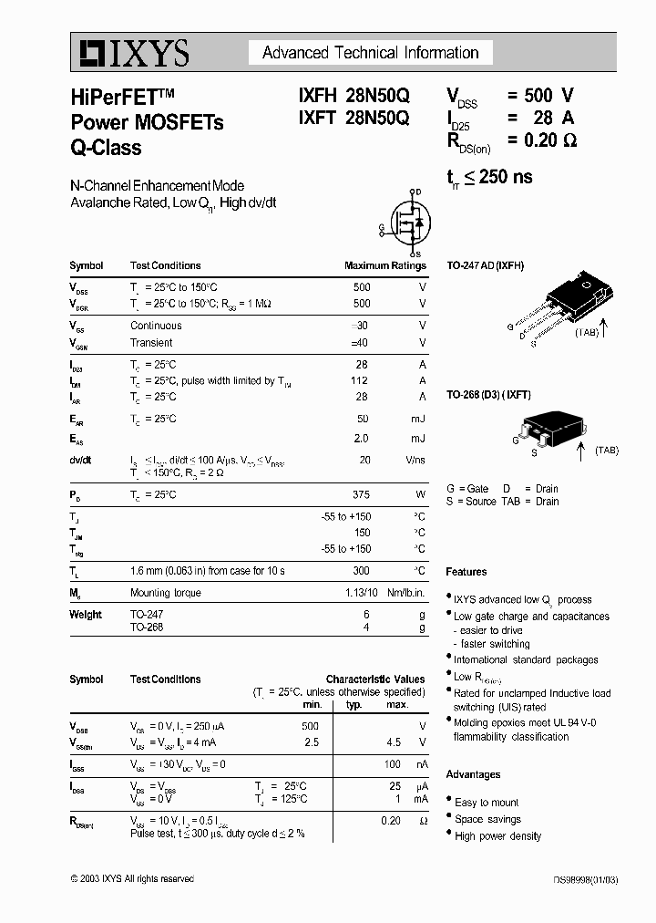 IXFT28N50Q_4458163.PDF Datasheet