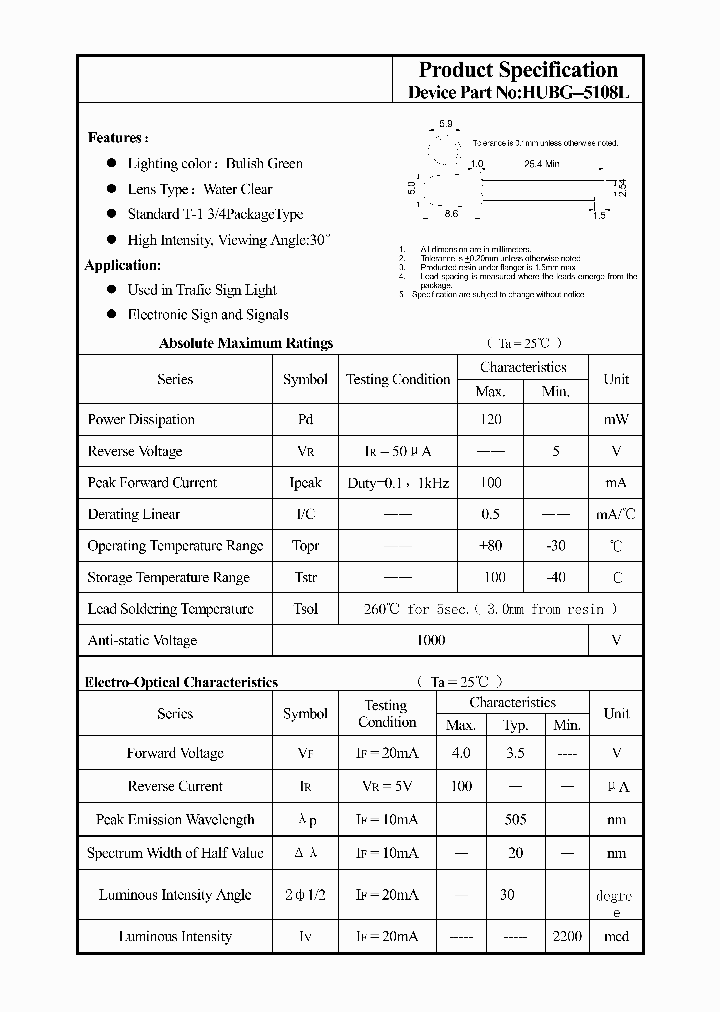 HUBG-5108L_4459953.PDF Datasheet