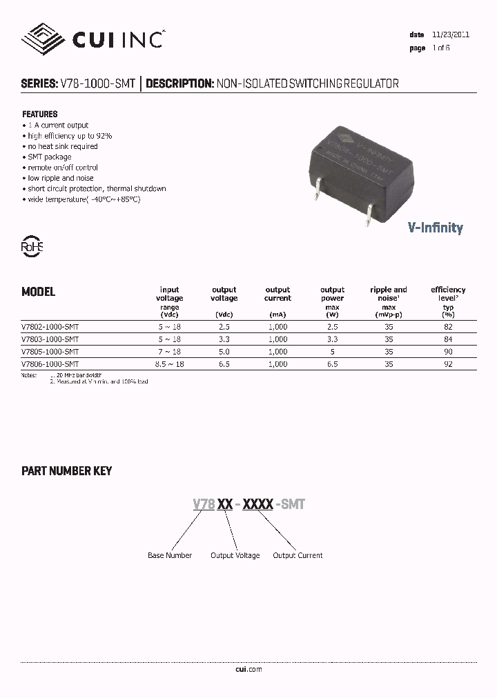 V7803-1000-SMT_4462790.PDF Datasheet