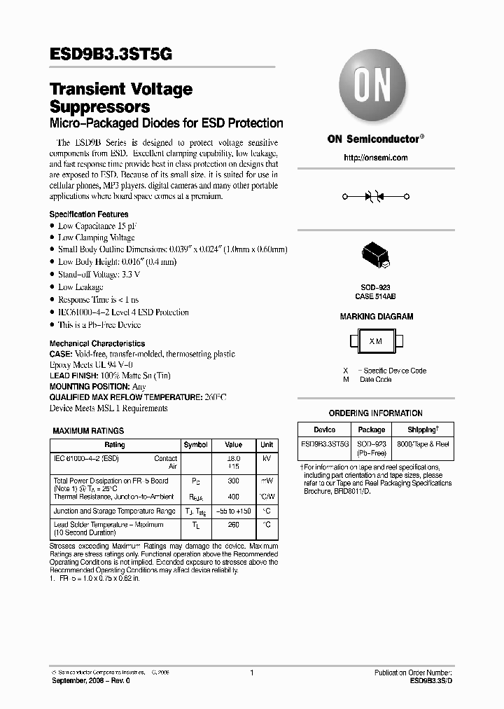 ESD9B33ST5G_4487809.PDF Datasheet