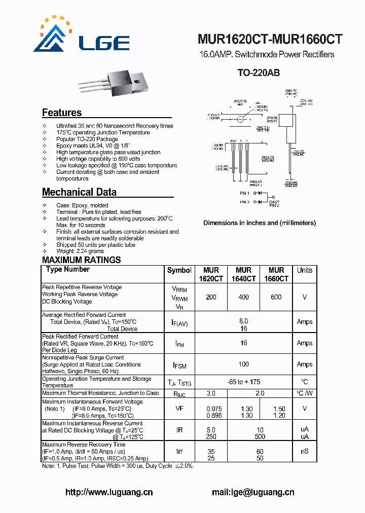 MUR1660CT_4489934.PDF Datasheet