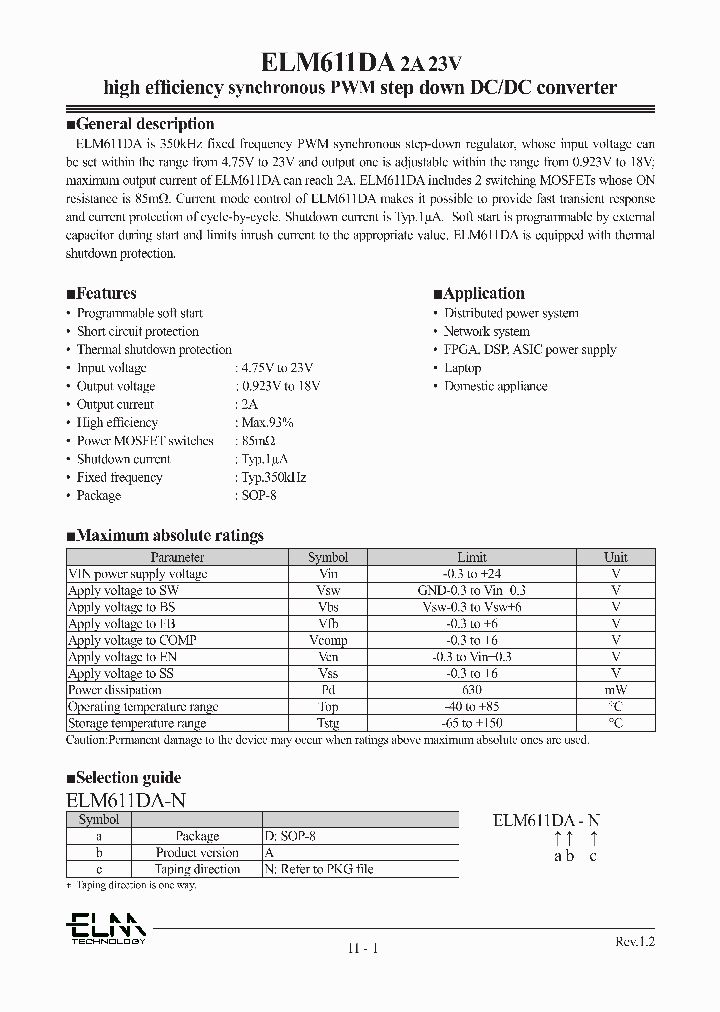 ELM611DA_4497540.PDF Datasheet