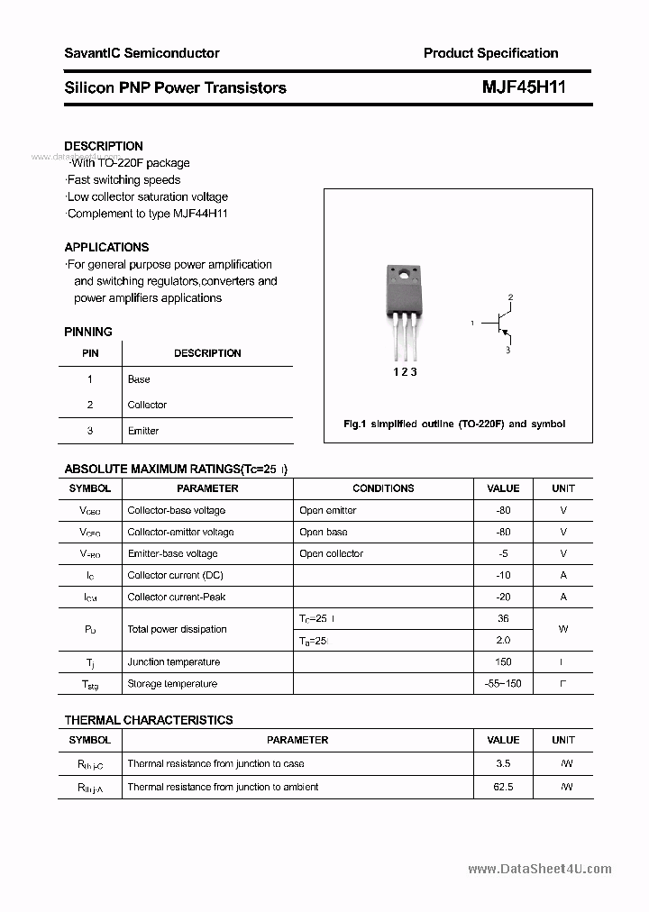 MJF45H11_4506329.PDF Datasheet