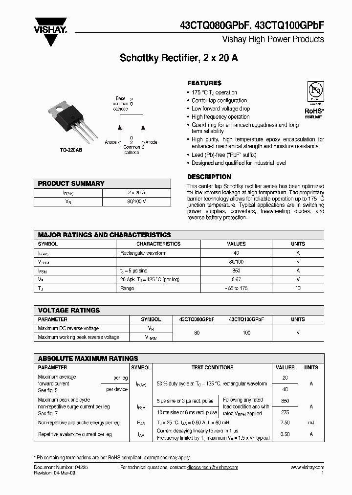 43CTQ080GPBF12_4566355.PDF Datasheet