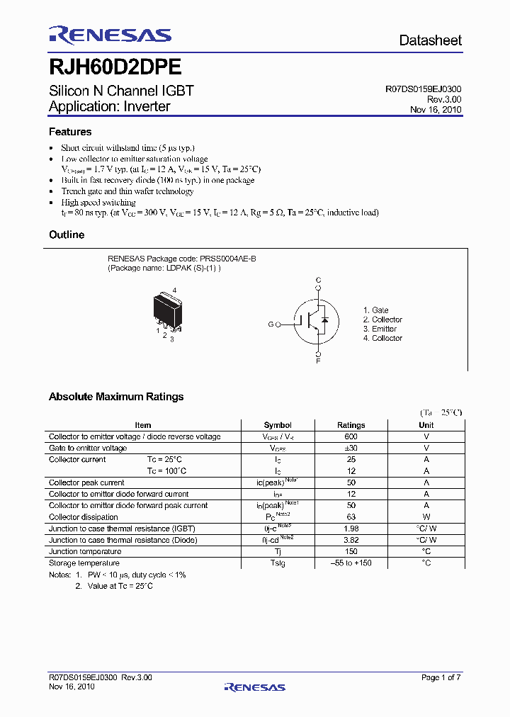 RJH60D2DPE10_4572935.PDF Datasheet