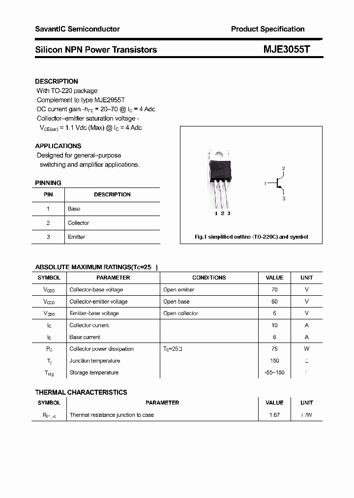 MJE3055T_4576097.PDF Datasheet