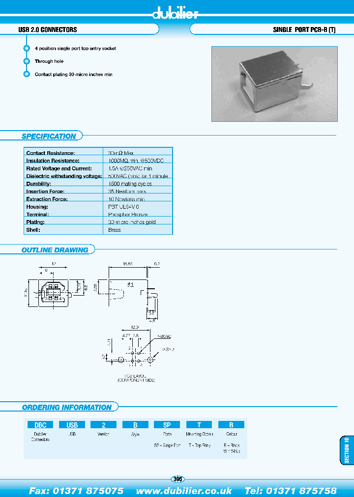 DBCUSB2BSPTB_4577922.PDF Datasheet