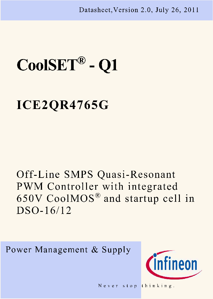 ICE2QR4765G_4582417.PDF Datasheet
