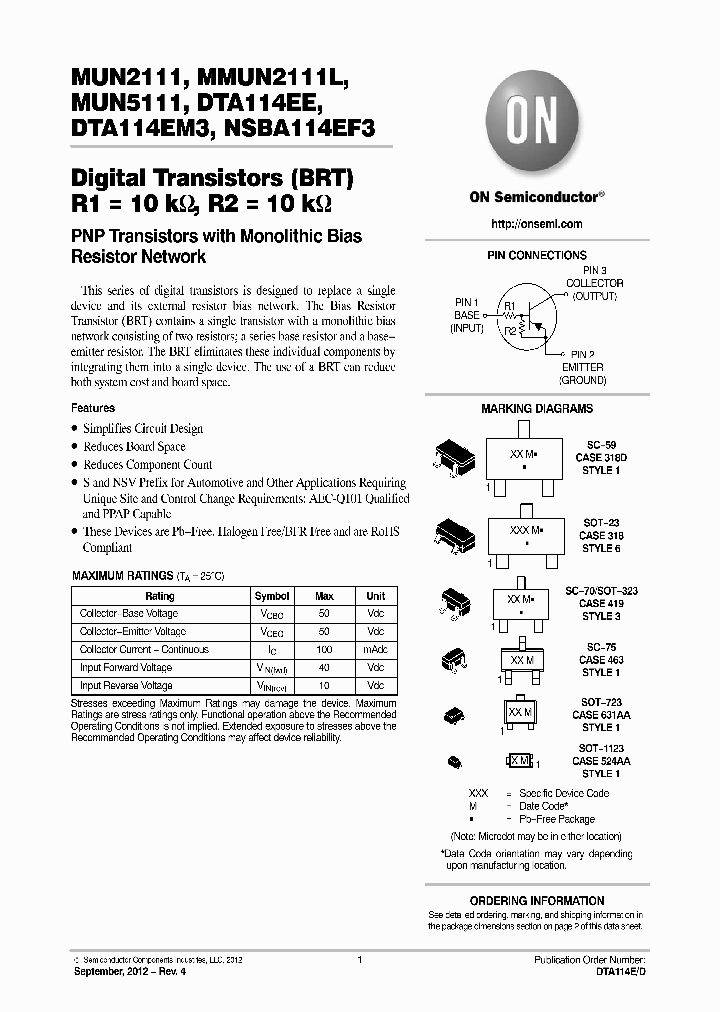 SMUN2111T1G_4599702.PDF Datasheet