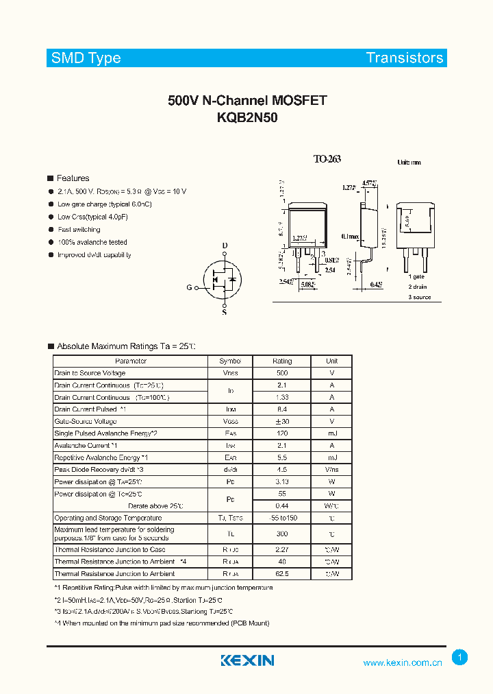 KQB2N50_4609390.PDF Datasheet