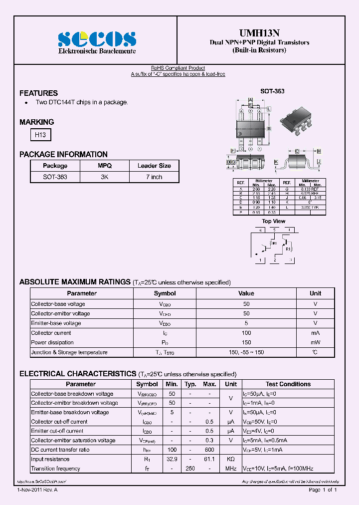 UMH13N_4612552.PDF Datasheet