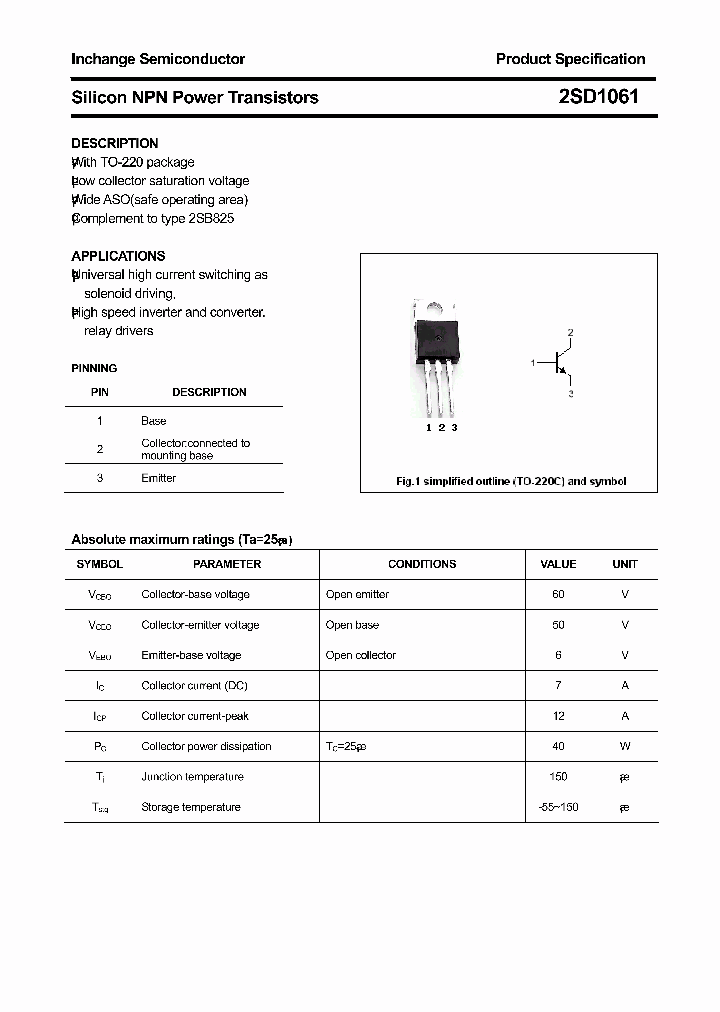 2SD1061_4614143.PDF Datasheet