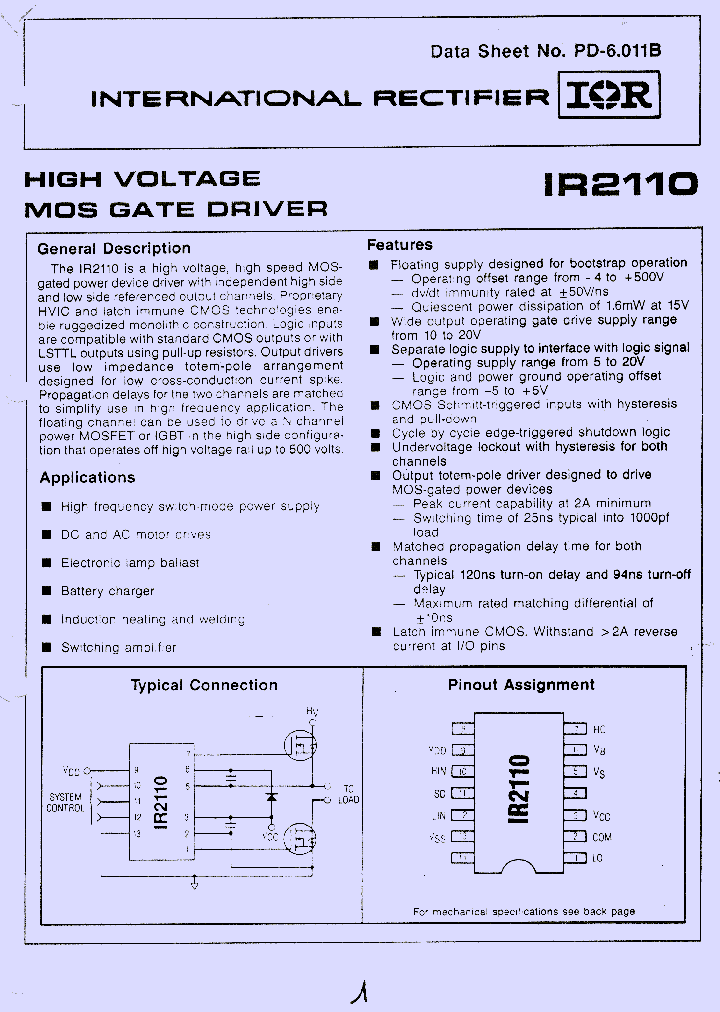 IR2110_4628187.PDF Datasheet