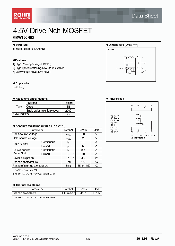 RMW150N03_4629497.PDF Datasheet