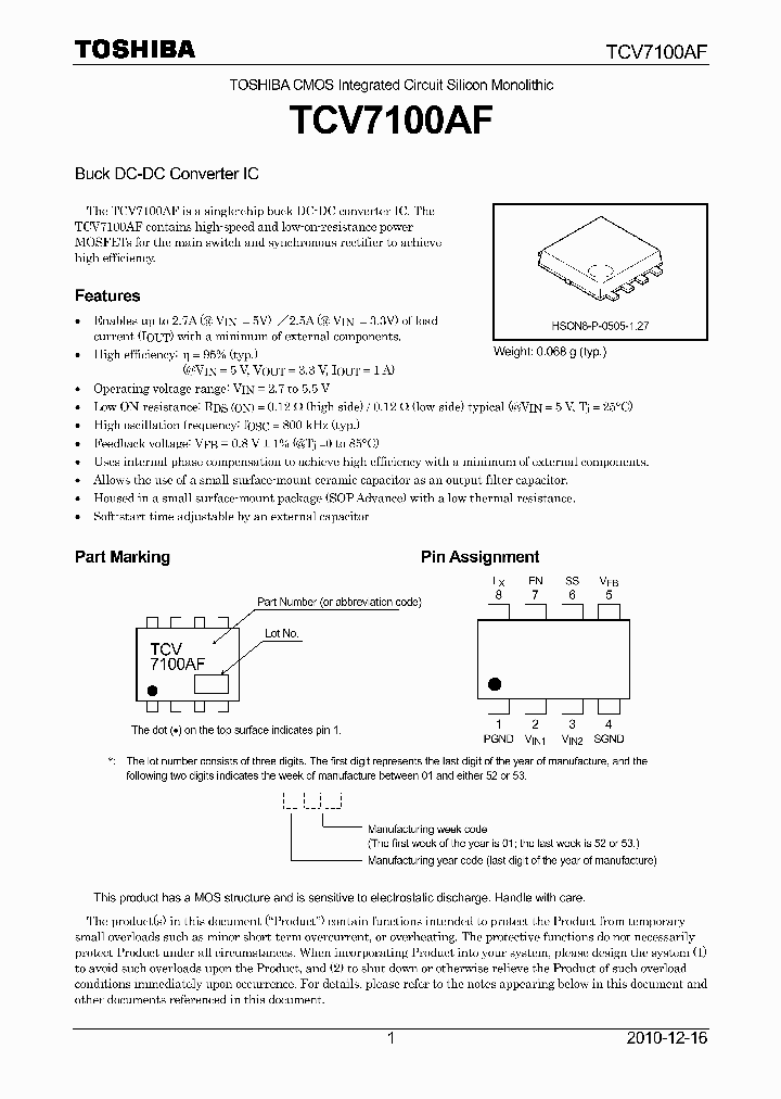 TCV7100AF_4630206.PDF Datasheet