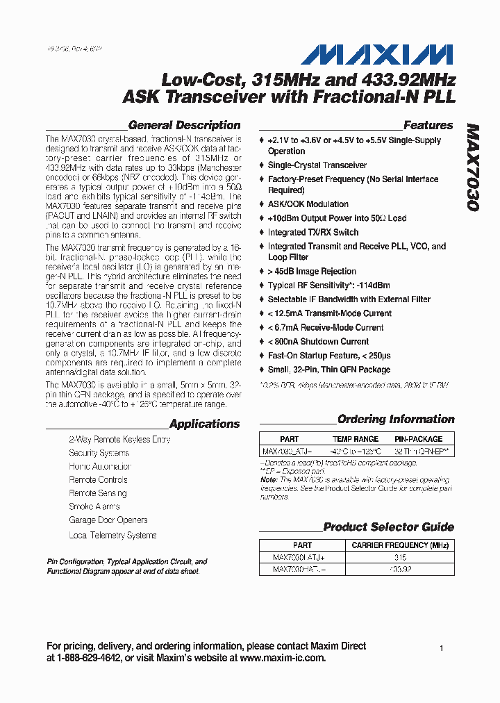 MAX7030V4_4630498.PDF Datasheet