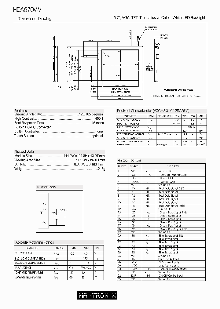 HDA570V-V_4636520.PDF Datasheet