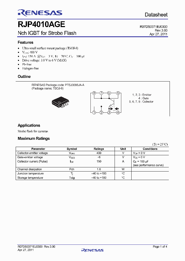 RJP4010AGE_4638206.PDF Datasheet