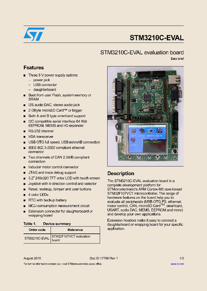STM3210C-EVAL_4646611.PDF Datasheet