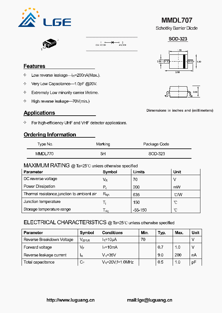 MMDL707_4653640.PDF Datasheet