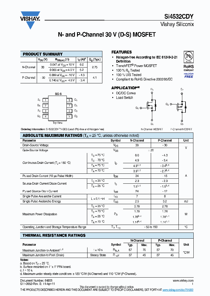 SI4532CDY-T1-GE3_4657373.PDF Datasheet