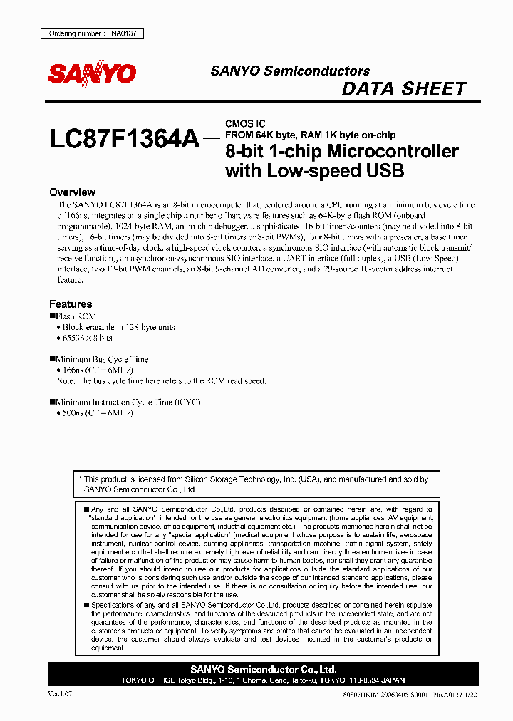 LC87F1364A_4659259.PDF Datasheet