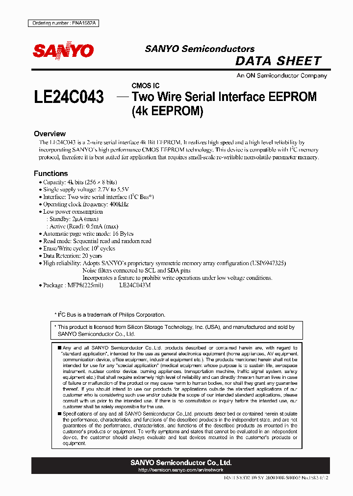 LE24C043_4661380.PDF Datasheet