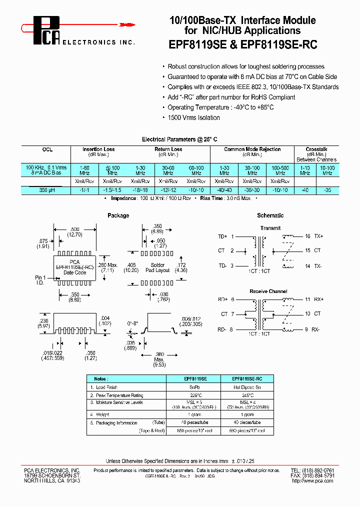 EPF8119SE_4662890.PDF Datasheet