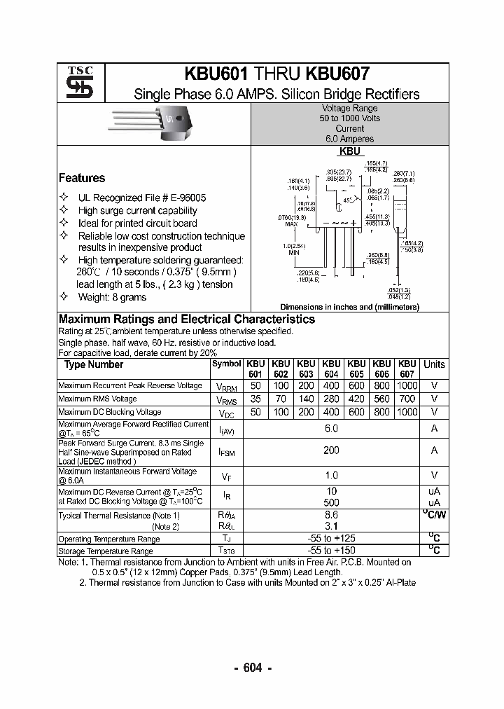 KBU605_4663032.PDF Datasheet