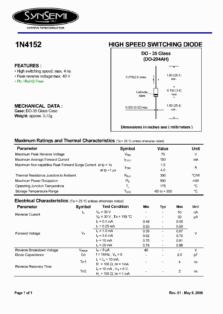 1N4152_4666527.PDF Datasheet