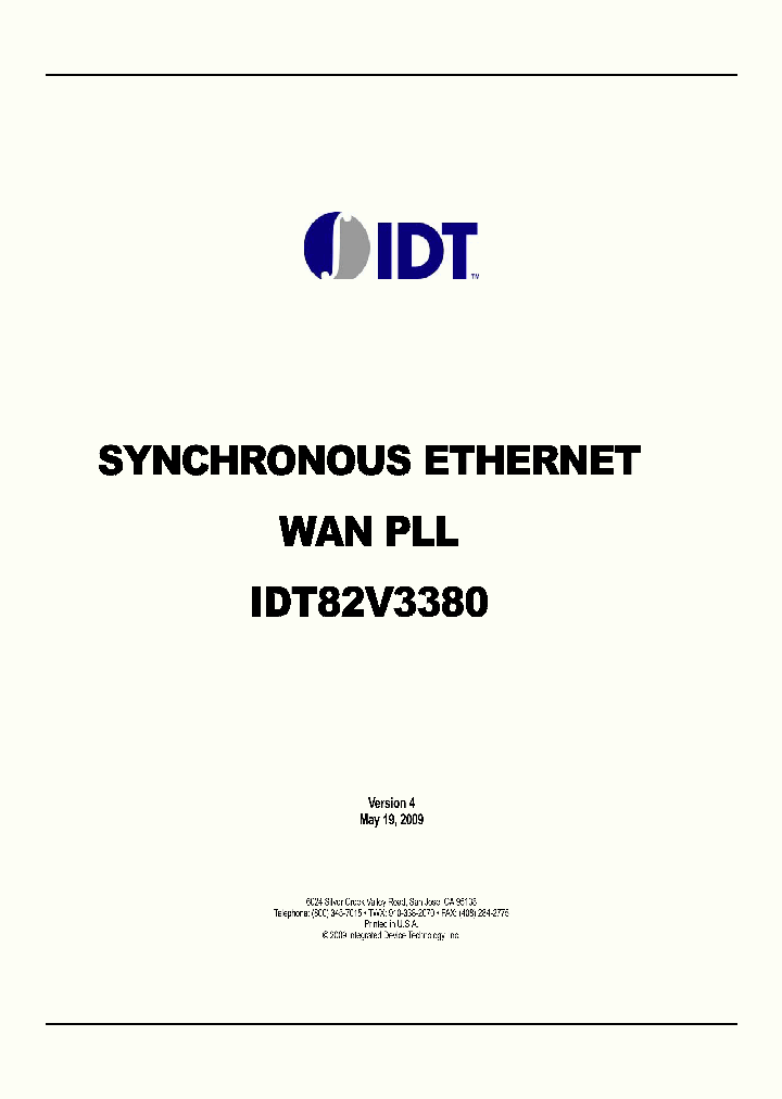 IDT82V3380EQGBLANK_4672619.PDF Datasheet