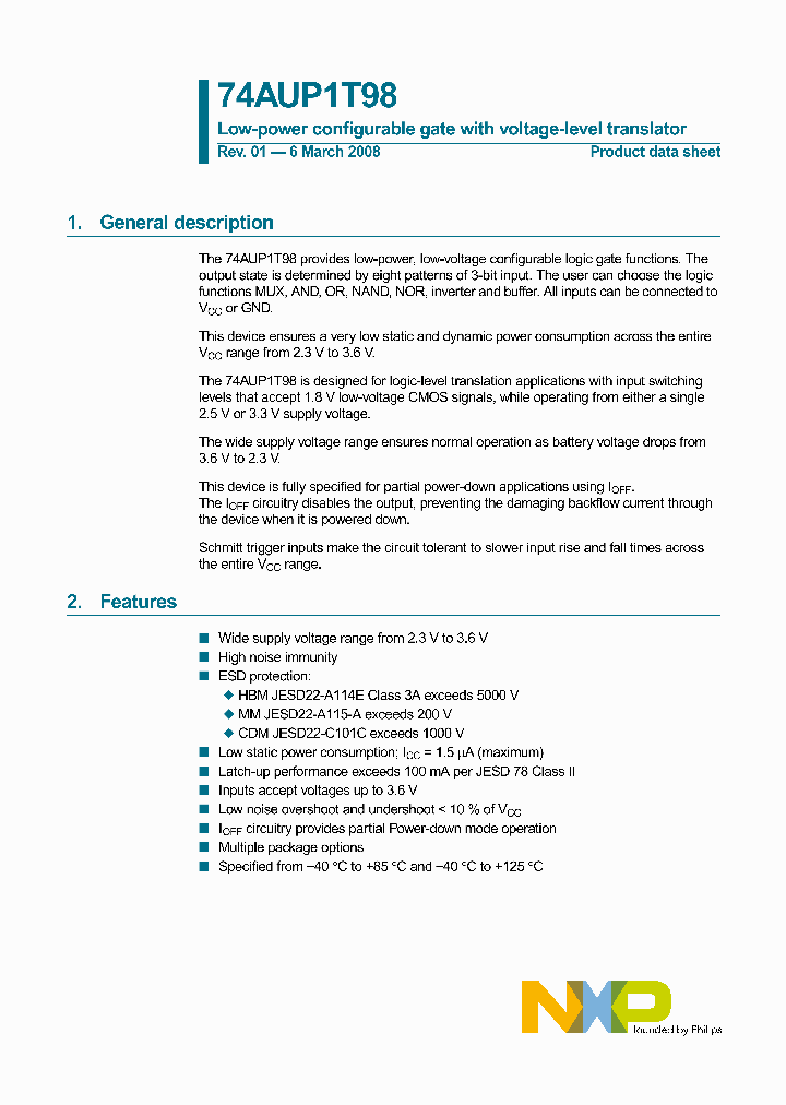 74AUP1T98_4679582.PDF Datasheet