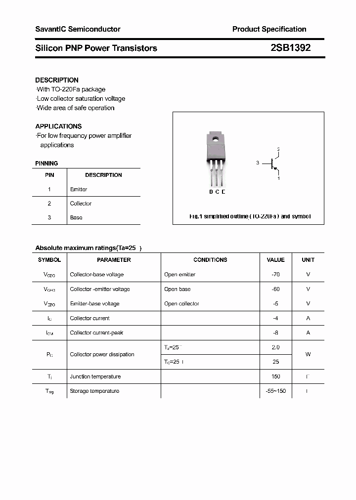 2SB1392_4684336.PDF Datasheet