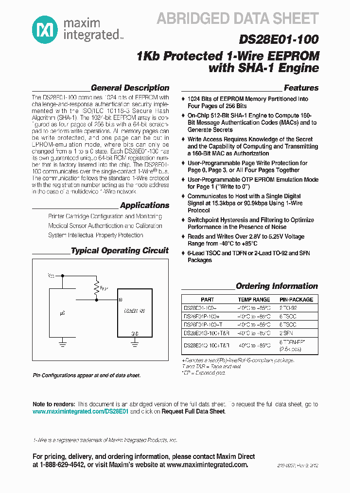 DS28E01-10012_4695756.PDF Datasheet