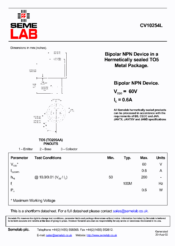 CV10254L_4694293.PDF Datasheet