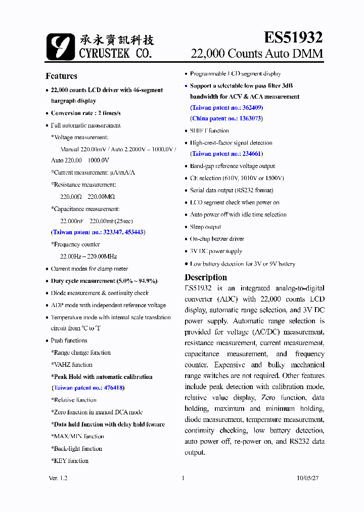 ES51932_4700758.PDF Datasheet