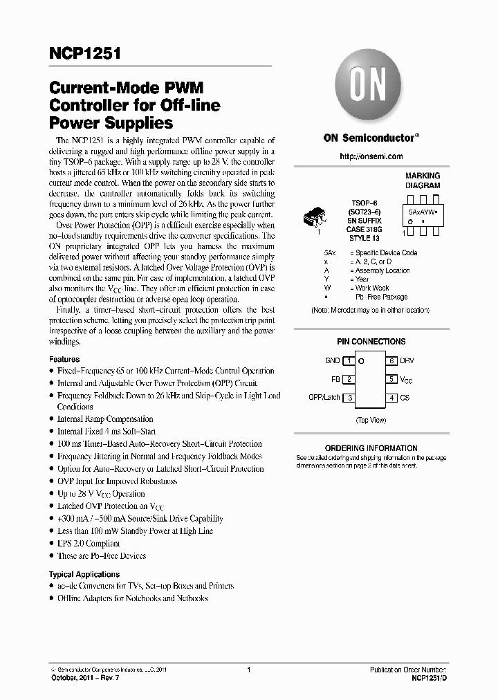 NCP1251ASN65T1G_4704751.PDF Datasheet